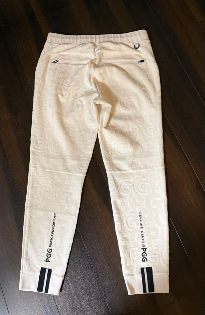 PGG ジャガードスムースボンディング白パンツ　サイズ6