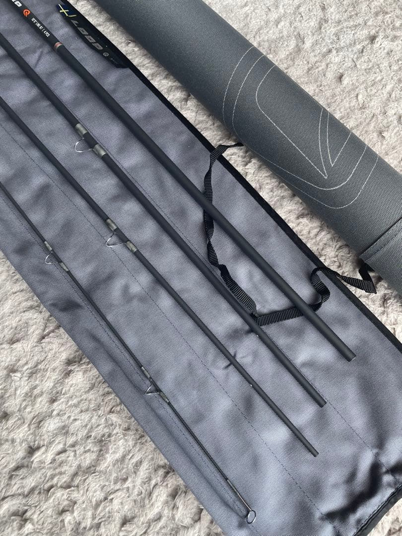 ループQロッドシングルロッドQR7100-4MF Q6/8ブラックリールセット