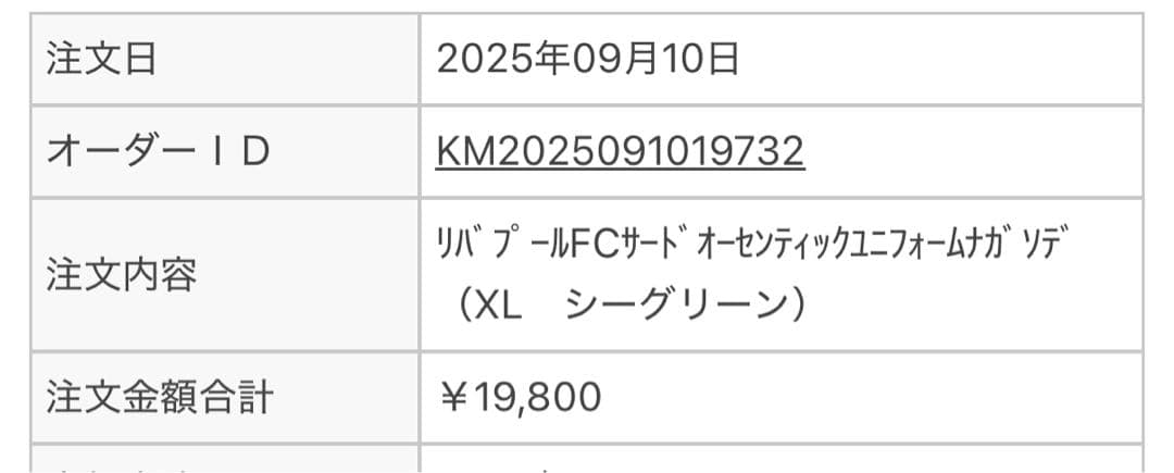 smjr様　25-26 リヴァプール 3rd 長袖オーセンティックユニフォーム