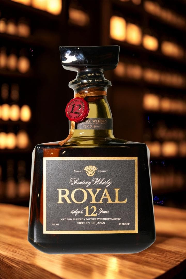 サントリーウイスキー ローヤル12年 黒ラベル　レトロボトル