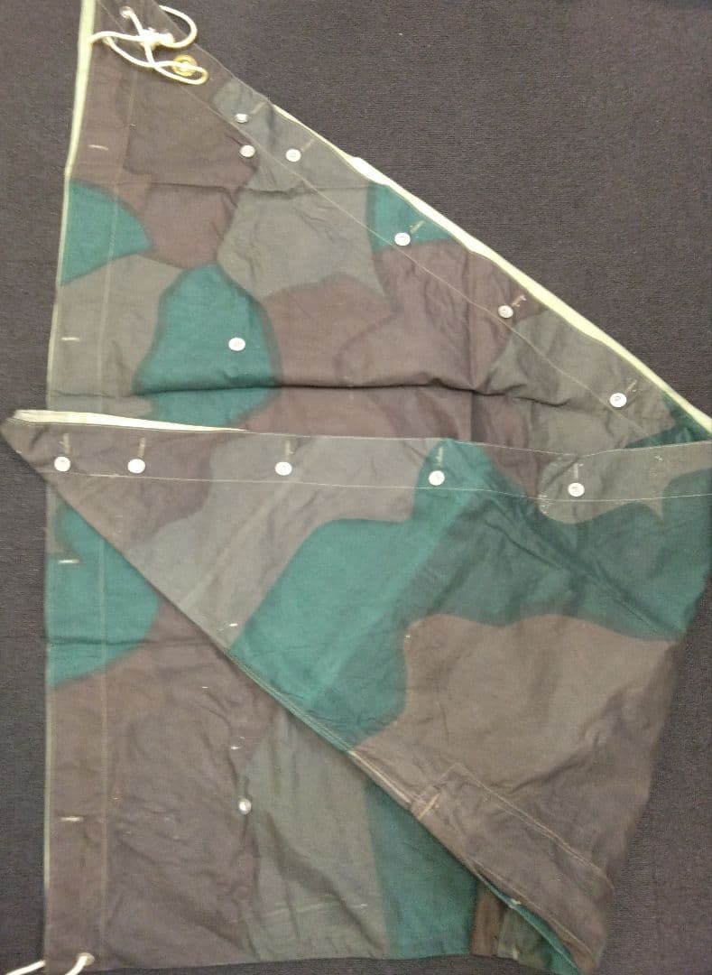 デッドストック スウェーデン軍幕 テントシート 4枚 ミリタリー キャンプ