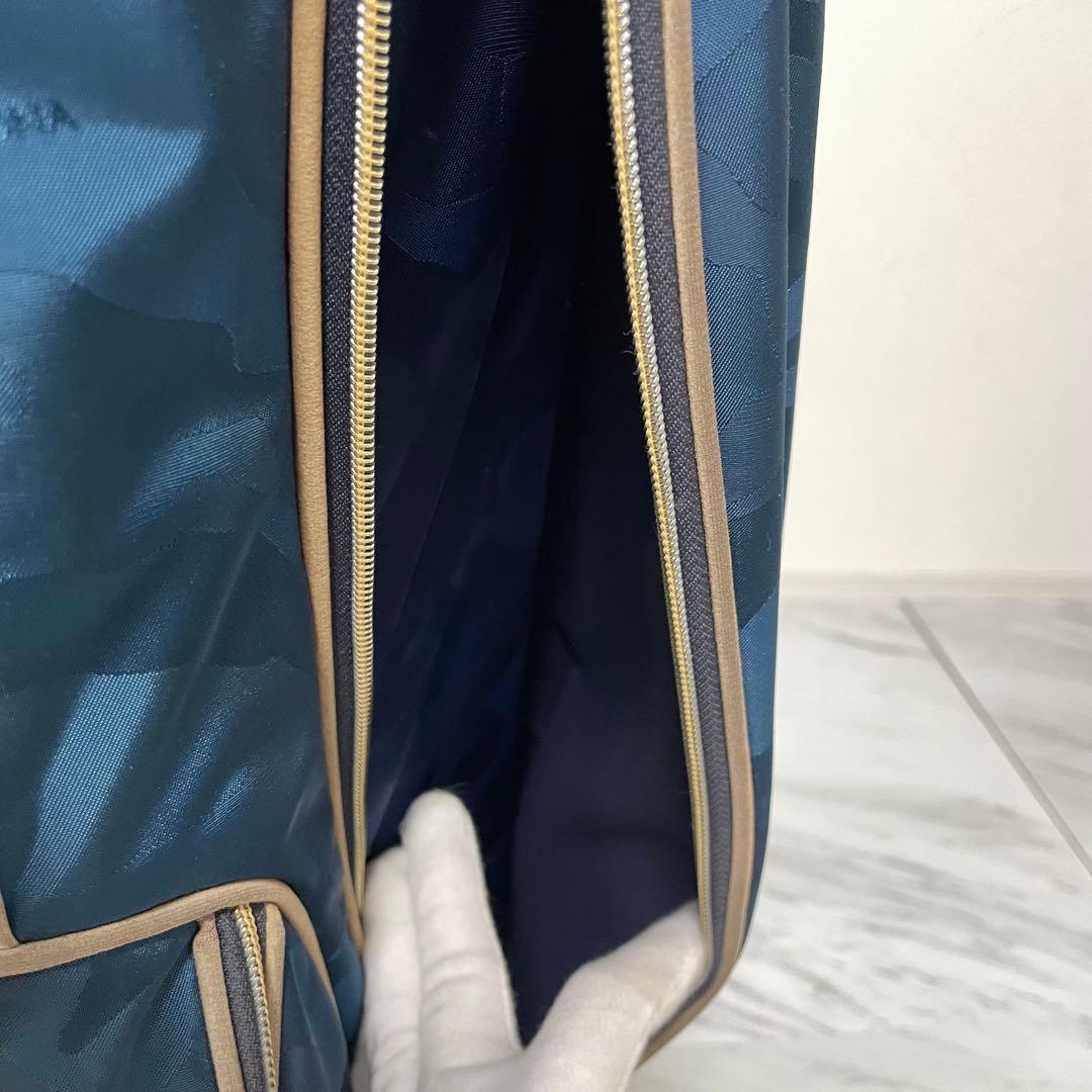 MARK&LONA キャディバッグ スタンド式 ゴールドプレート 9.0型 紺