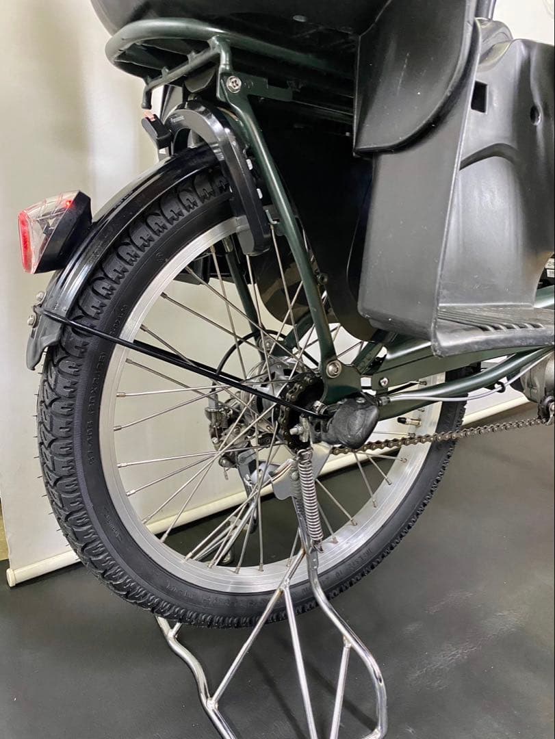 1年保証 送料無料　パナソニック　20インチ　カーキ色　人気　電動アシスト自転車