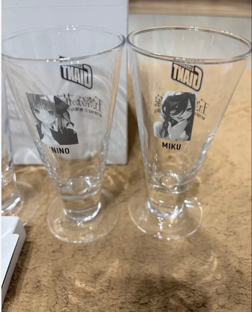 五等分の花嫁グラス5点セット　ジャイアントコーンキャンペーン　新品