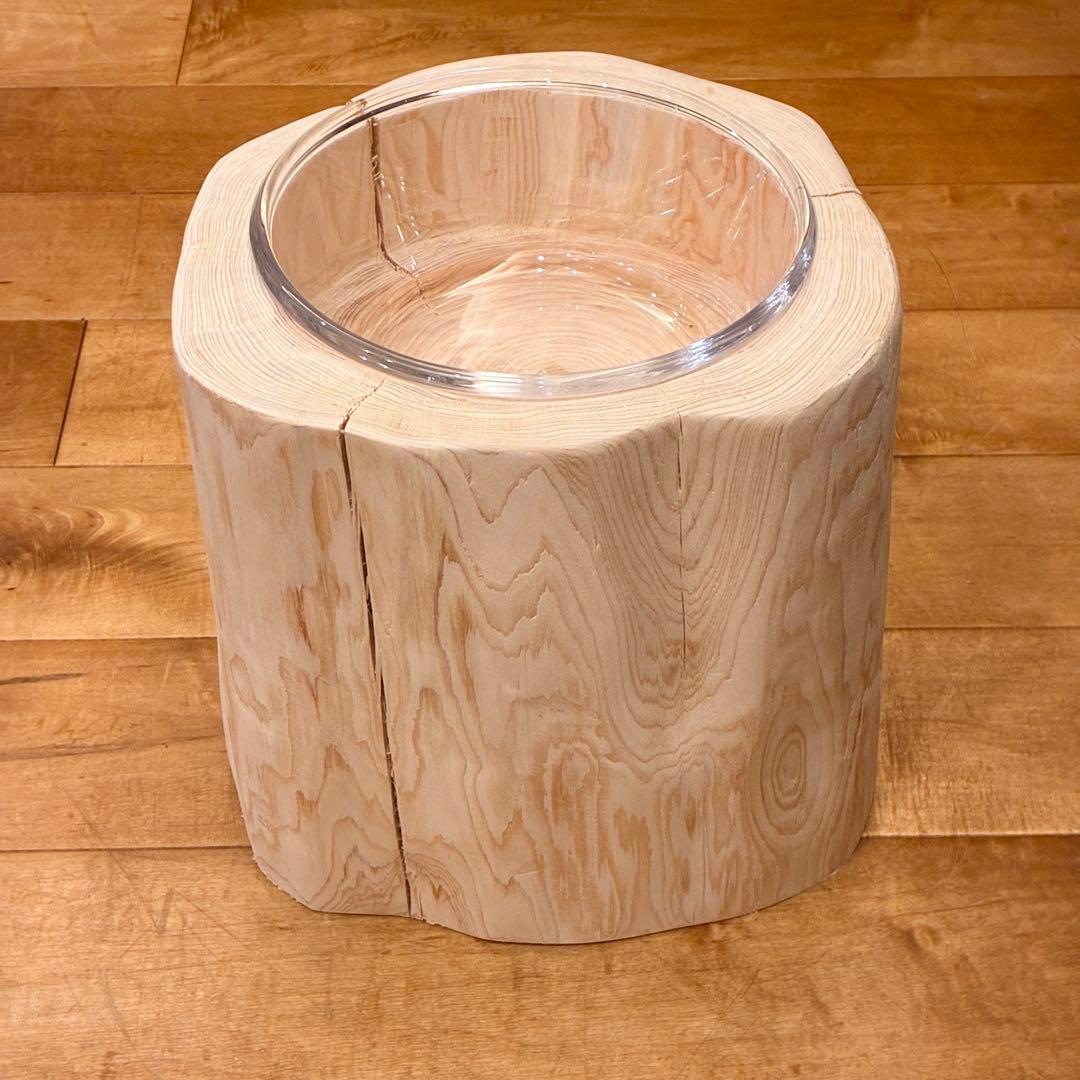 【Pet Table Hinoki】　犬用食器台　No.1451