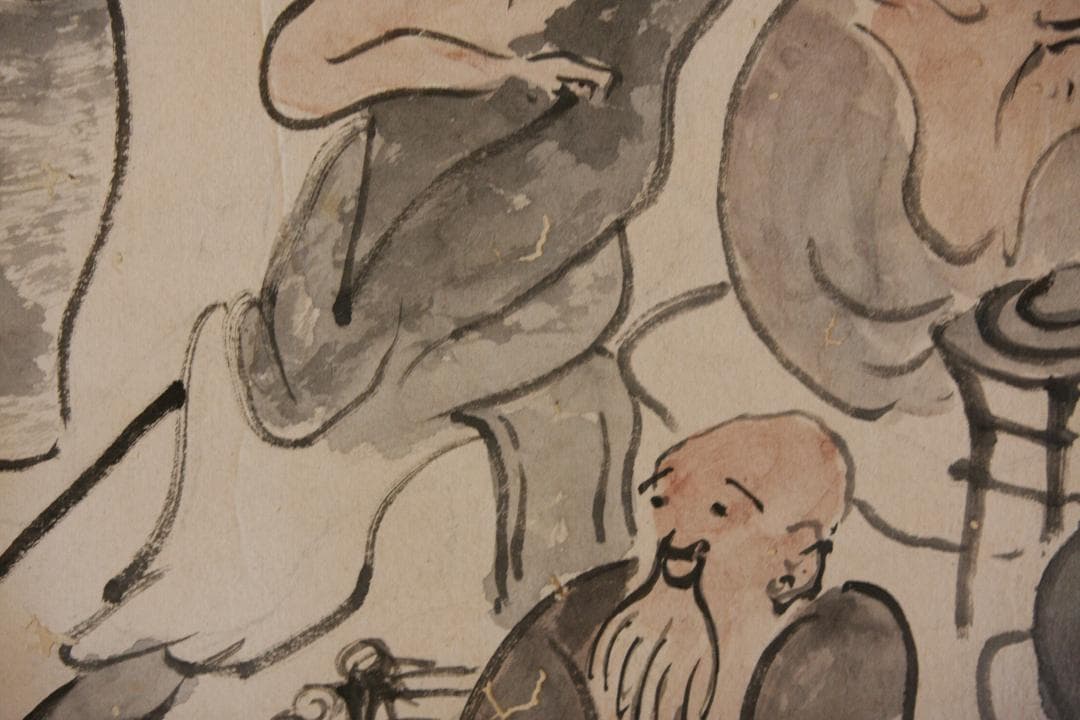 十六羅漢の図　在銘あり　箱無しは2000円お値引き