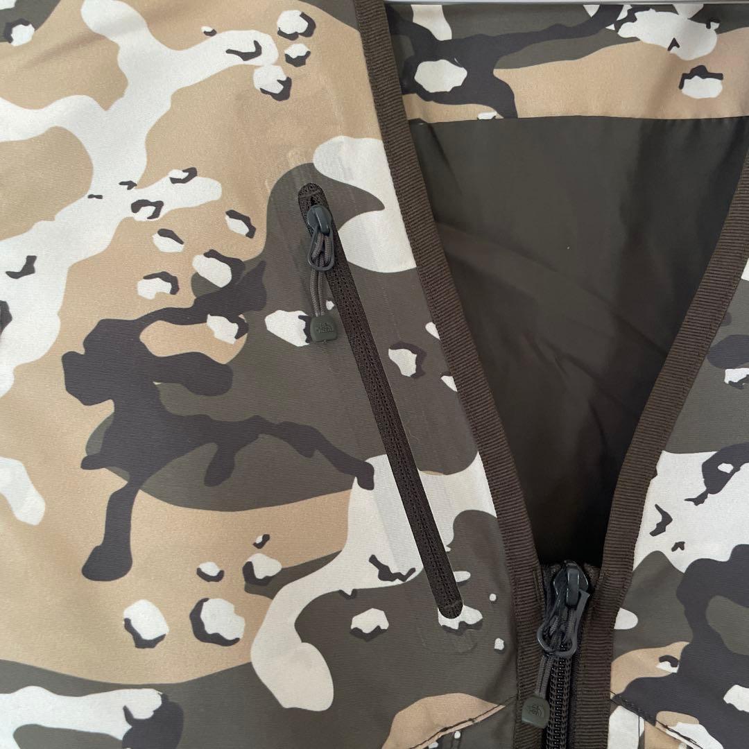 Lノースフェイスカモフラ迷彩5ポケットフィッシングベストタグ付き