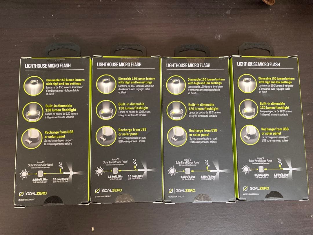 GOAL ZERO Micro Flash ゴールゼロ　4個セット（簡易梱包）