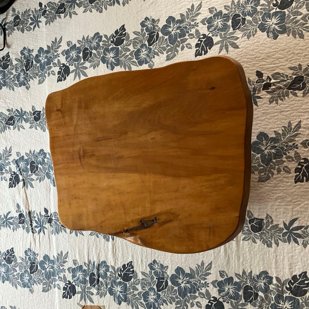 深谷木工 木製 天然木 欅材 一枚板 脚付き センターテーブル※今日だけ特価！