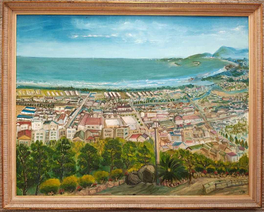 【送料込】F50号 額縁（鑑賞用額縁)＆油彩画セット ※裏板なし