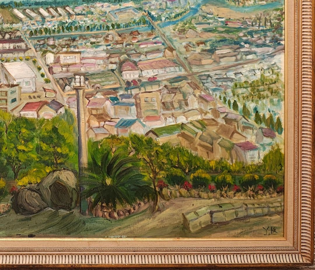 【送料込】F50号 額縁（鑑賞用額縁)＆油彩画セット ※裏板なし