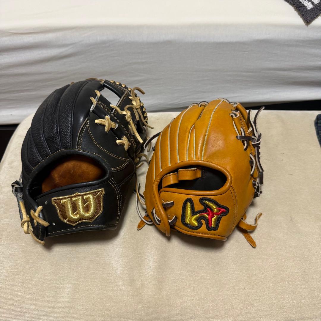 ウィルソン硬式グローブ内野手用86型＆ワールドペガサストレーニンググラブセット