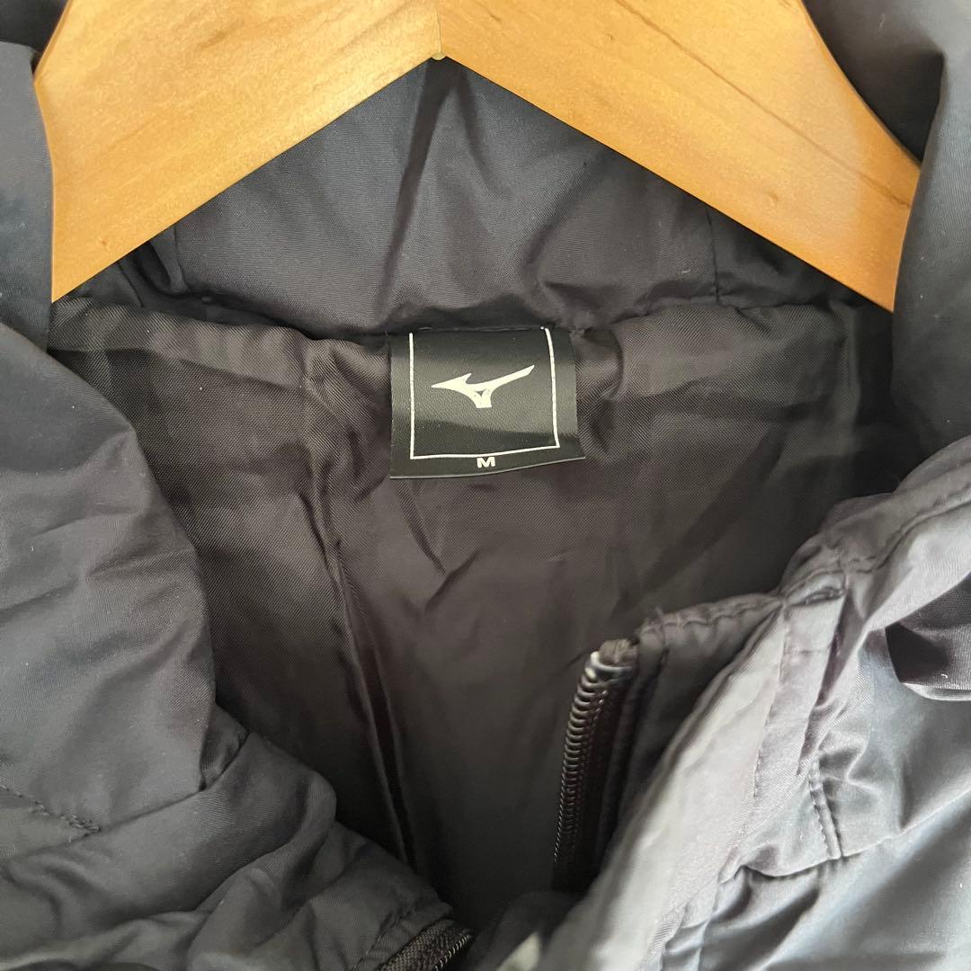 Mizuno ダウン　ロングベンチコート　ブラック黒M