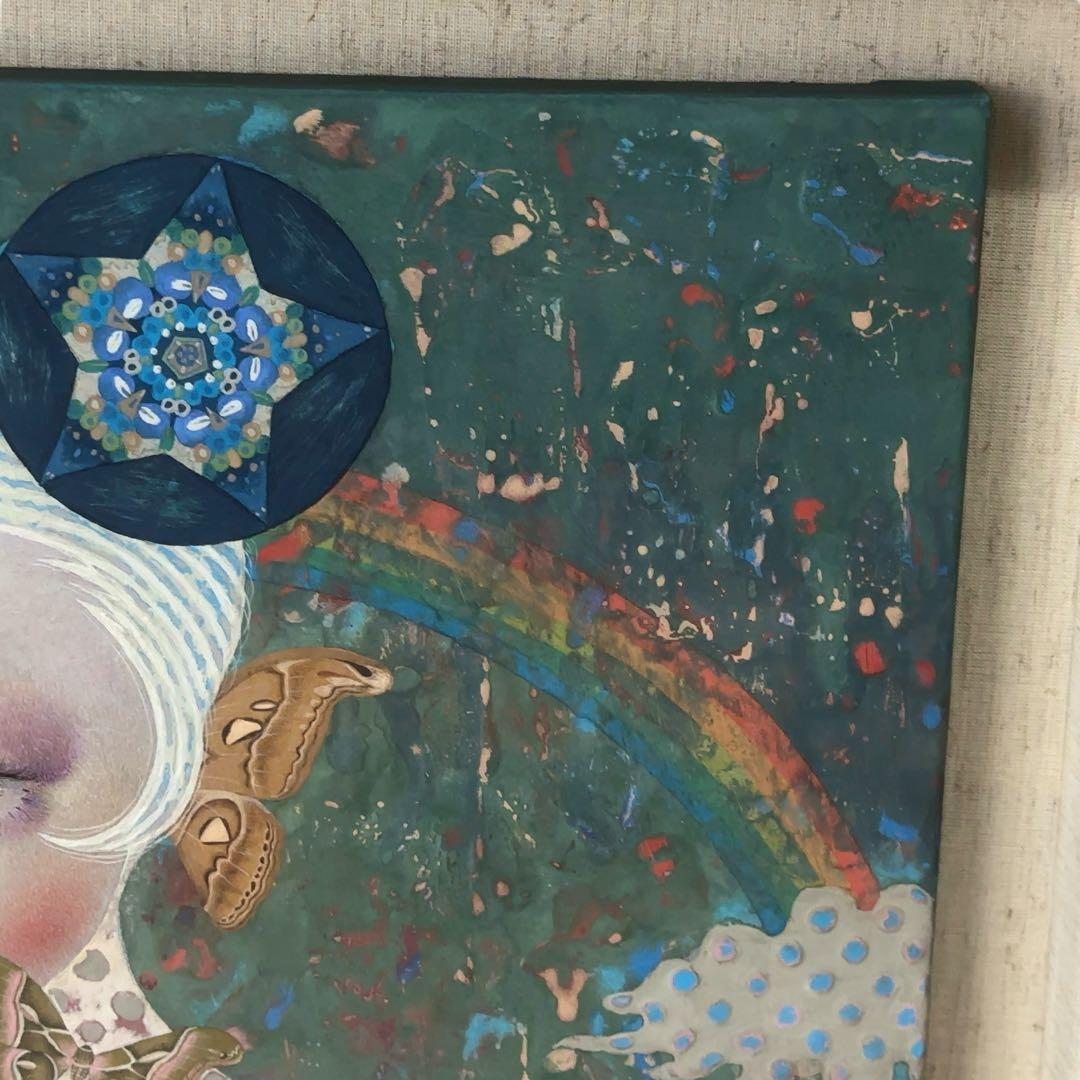 【個人蔵保管品】足立絵美『kaleidoscope』ポポトピア 肉筆画 真作保証