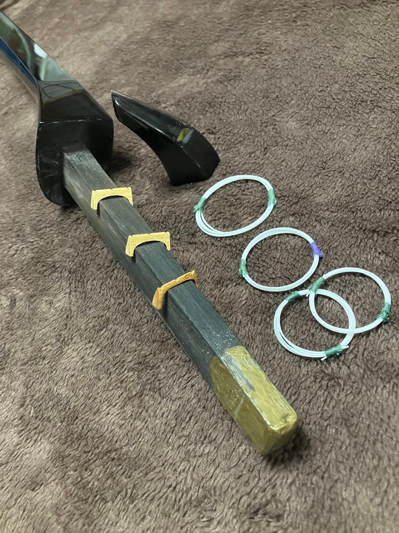 沖縄三線貴重八重山黒木与那城型本皮一枚張りスンチ塗り期間限定出品