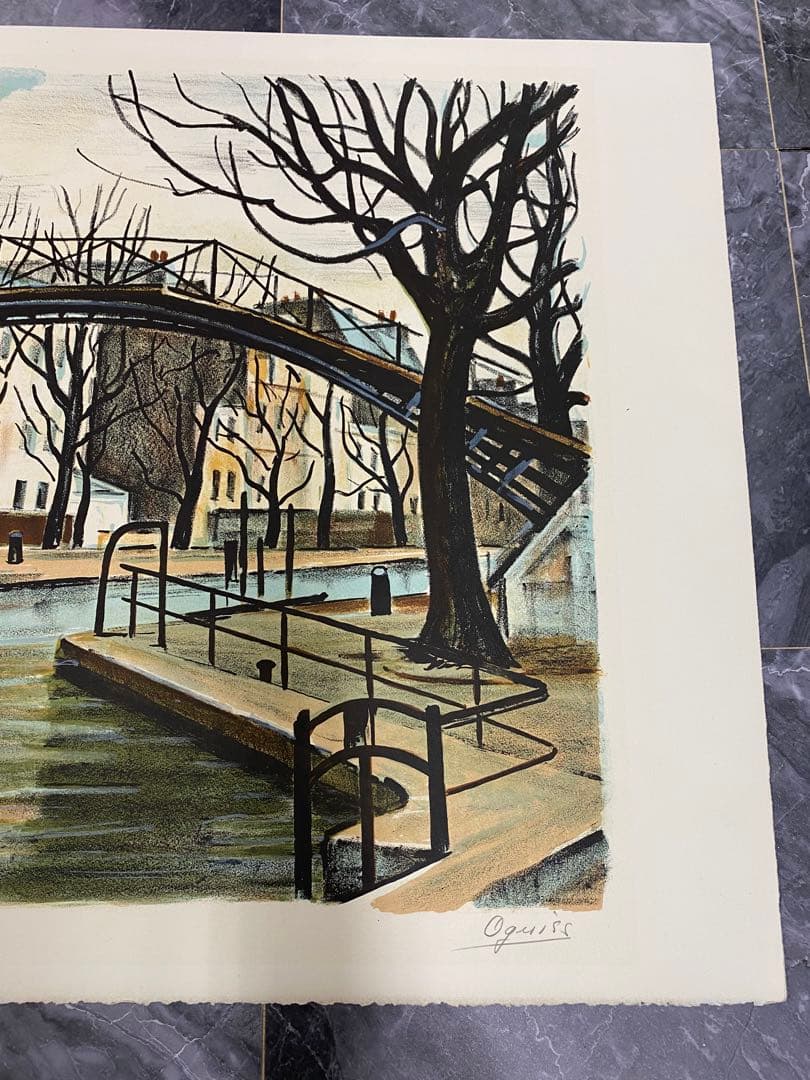 【希少】5枚セット　セーヌ川に沿ってリトグラフ