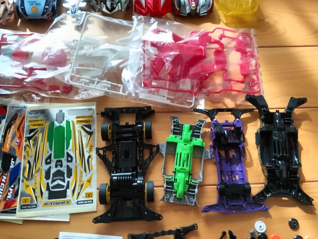 ミニ四駆　ボディ　パーツ　セット ジャンク　未使用多数　タミヤ　ホイール　タイヤ