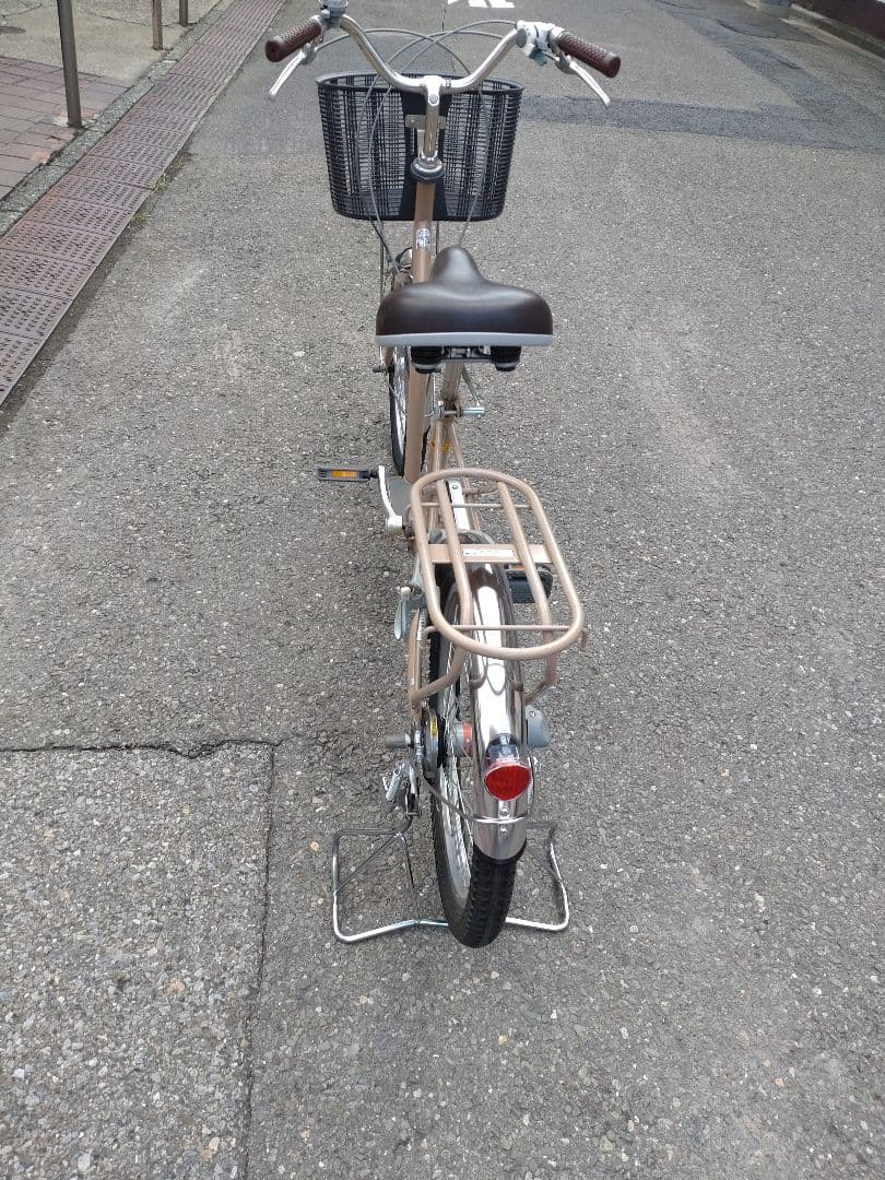 高齢者用自転車　サギサカ　こげーる ベージュ 前面バスケット付き