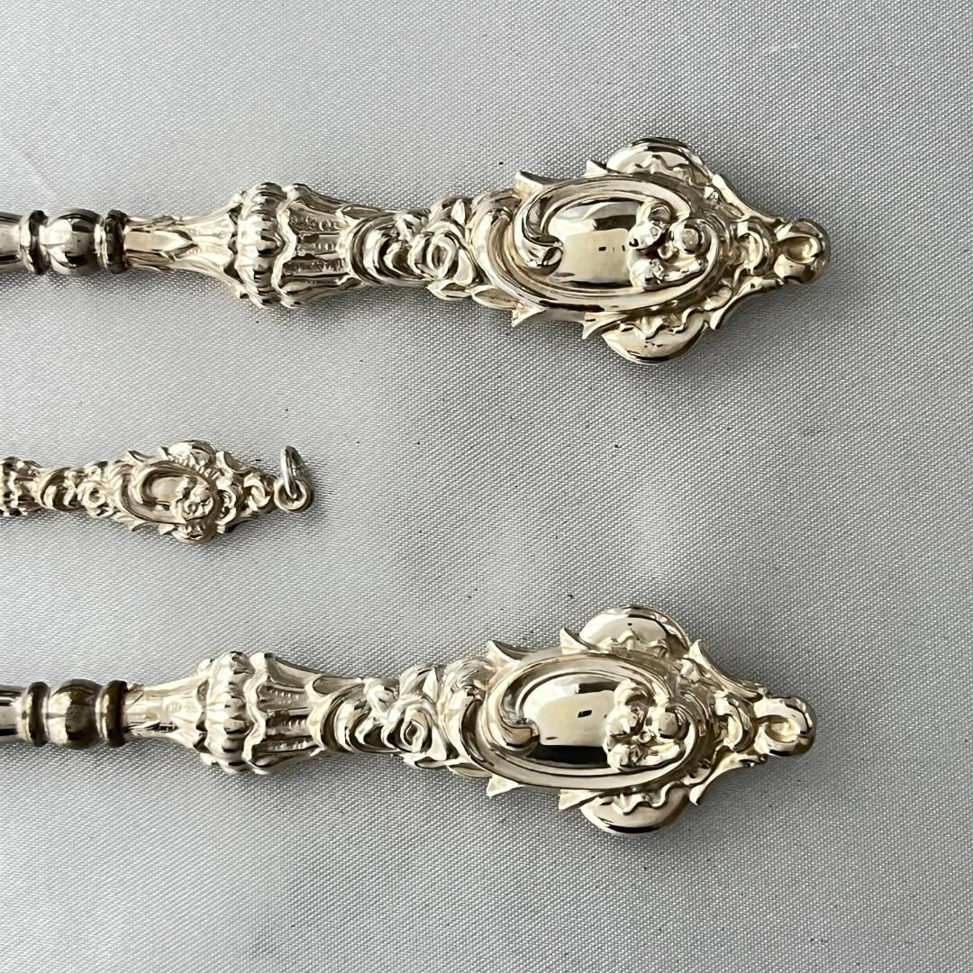 【英国】【純銀ハンドル】 靴べら / ボタンフック 1910年 専用ケース