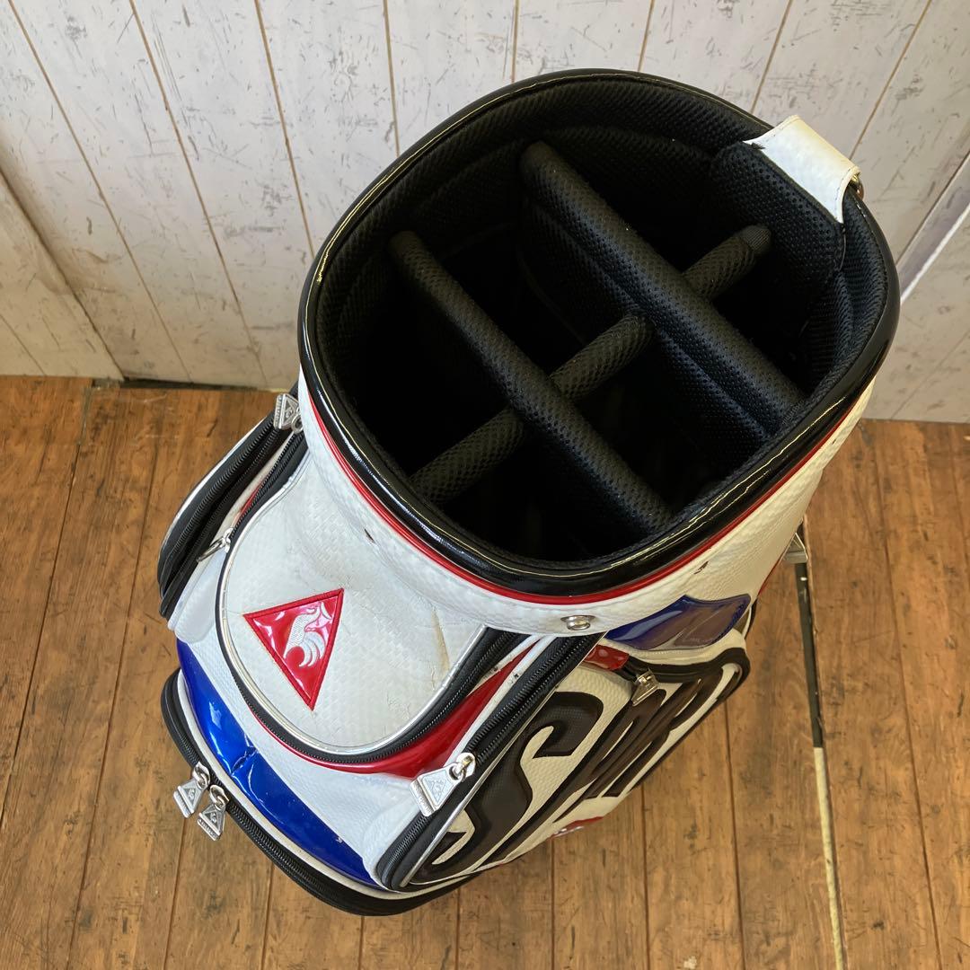 ルコック スポルティフ キャディバッグ ゴルフバッグ ビックロゴ トリコロール