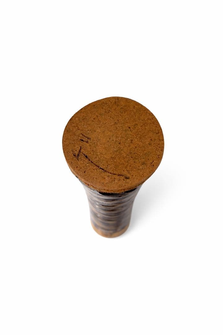 朝鮮唐津 一重切 花入 共箱付 茶道具 掛花入 源右衛門