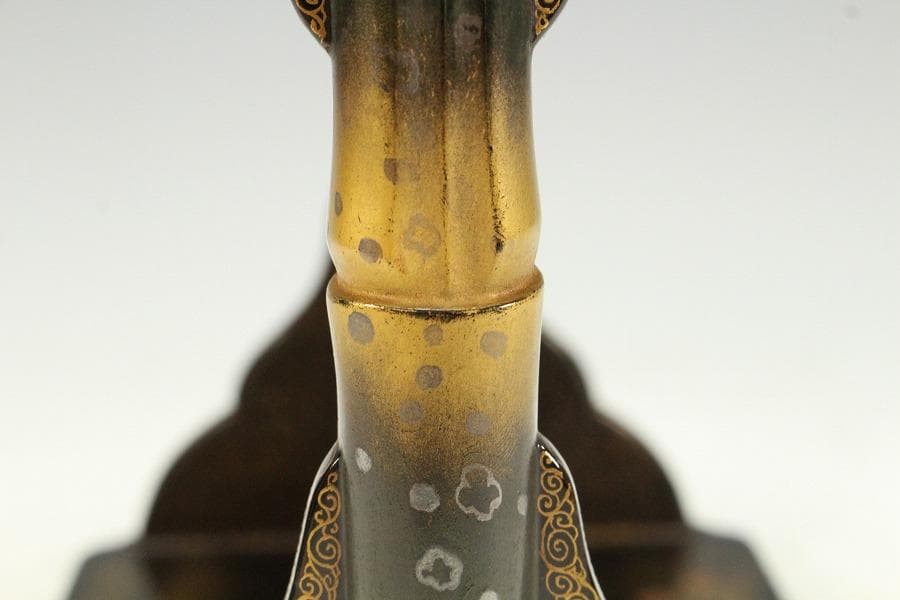 古美術 草花流水 山水蒔絵 香炉台(K-A901)