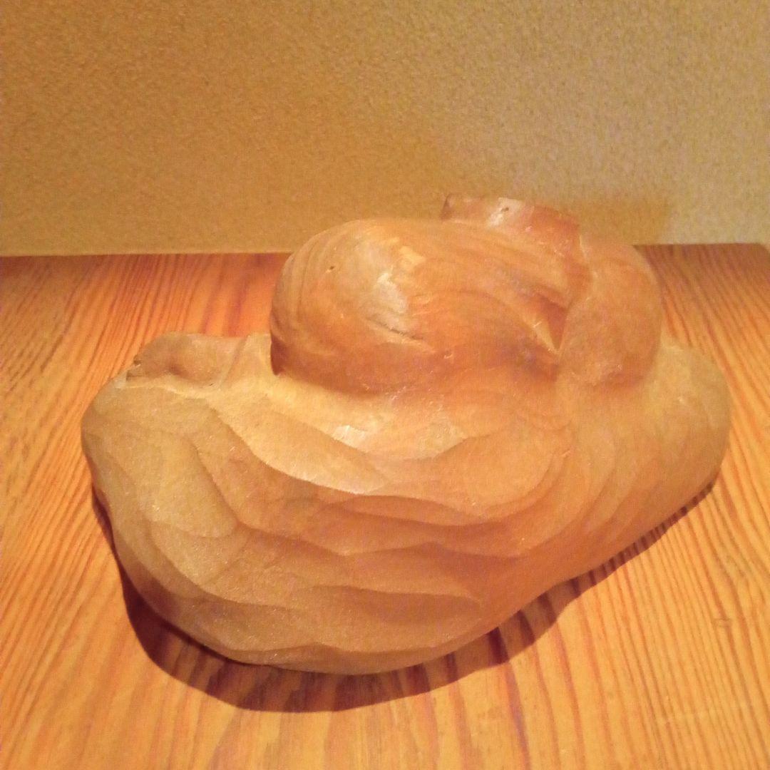 【真作】木彫 石本暁海 ( 師: 米原雲海 )