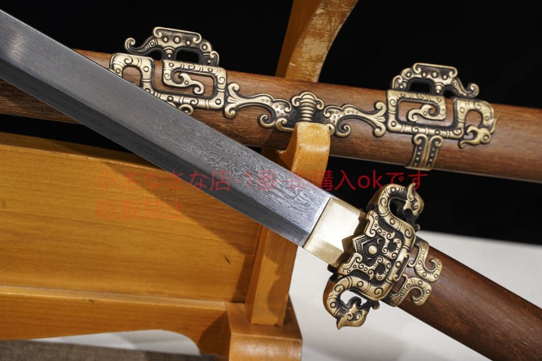 天祥唐横刀百錬模様鋼  古兵器 武具 刀装具 日本刀 模造刀 居合刀