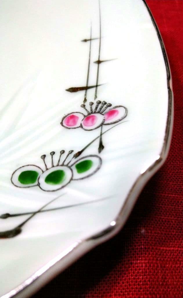 ♥希少なレア品コレクション品♥貴重な６０年前ヴィンテージ♥九谷焼【美山窯】4中皿