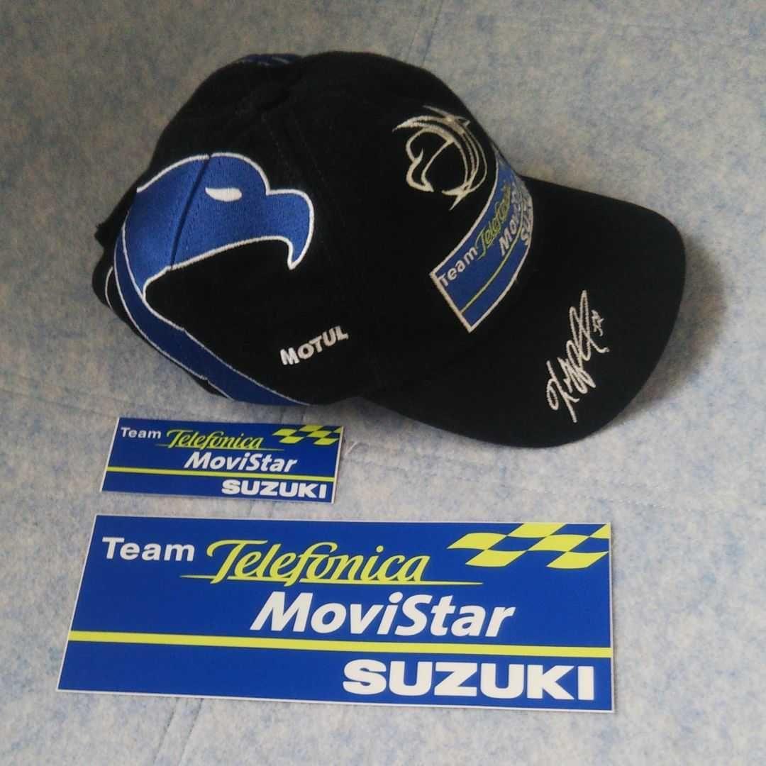 ケニーロバーツJr直筆サイン入りイラスト、キャップ、ステッカー