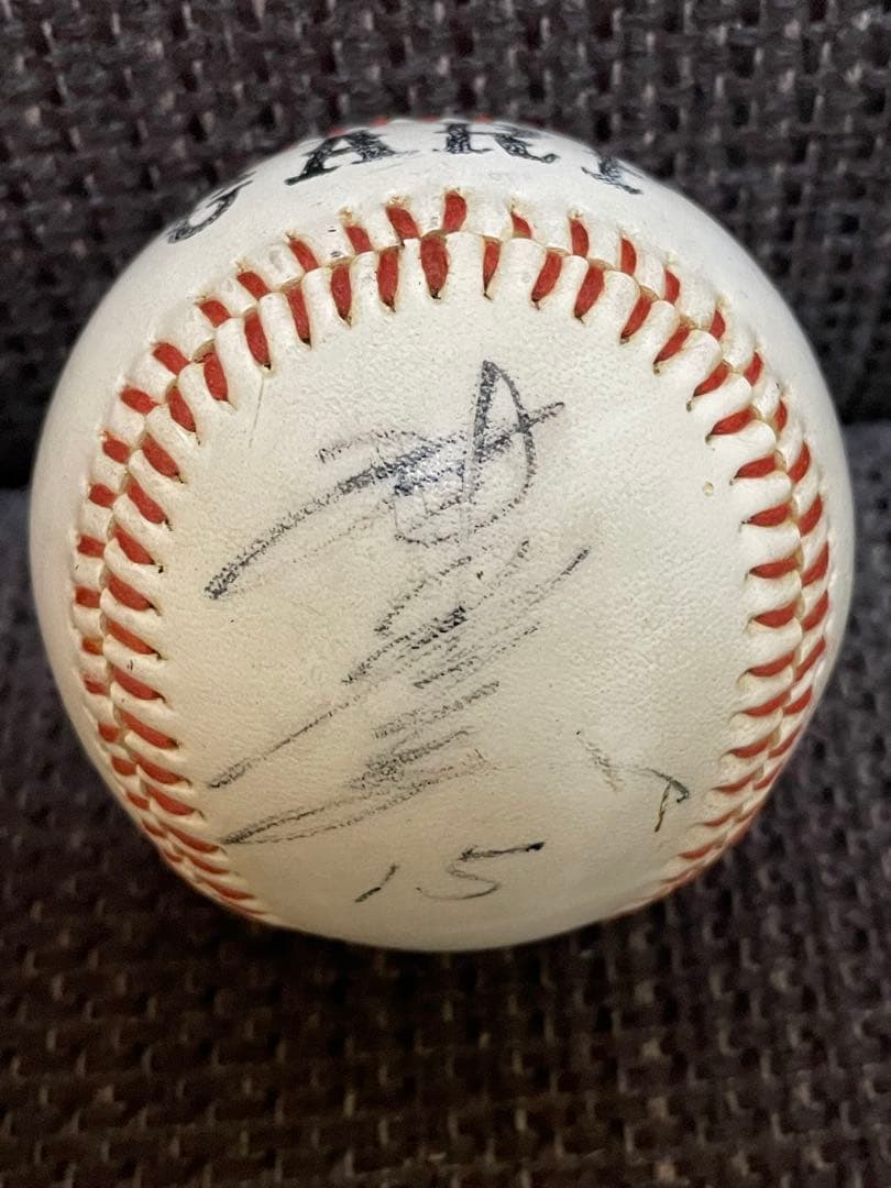 広島東洋カープ ◆ 津田恒実投手、直筆サイン入りボール ◆ 背番号15番時代