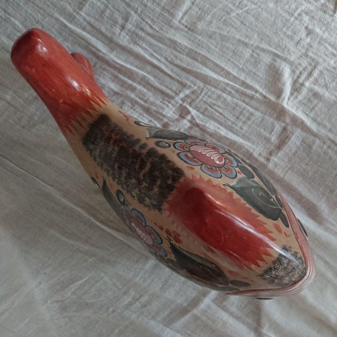 フォークアート 魚 メキシコ 民芸 トナラ焼き 置物 /イームズ ヴィンテージ