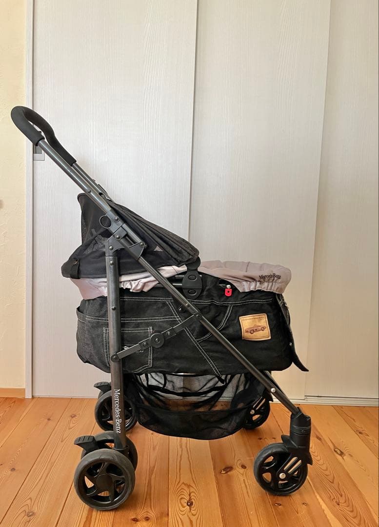 MercedesBenz メルセデスベンツデニム風ペットカート グレー/ブラック