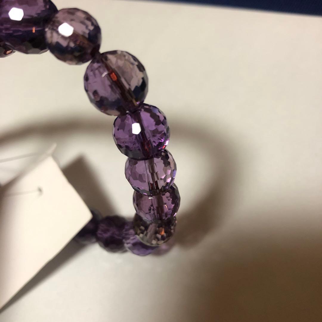 ローズアメジスト　128面カット　念珠