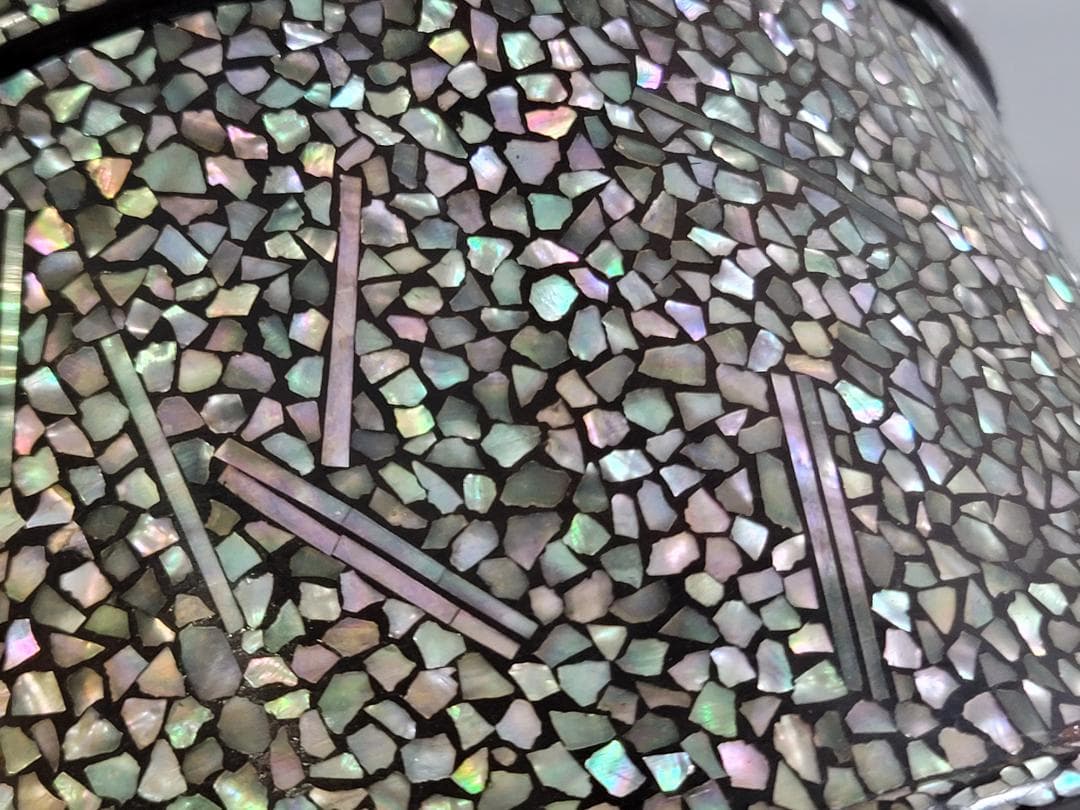 古美術 螺鈿 蓋物 茶櫃 DT348