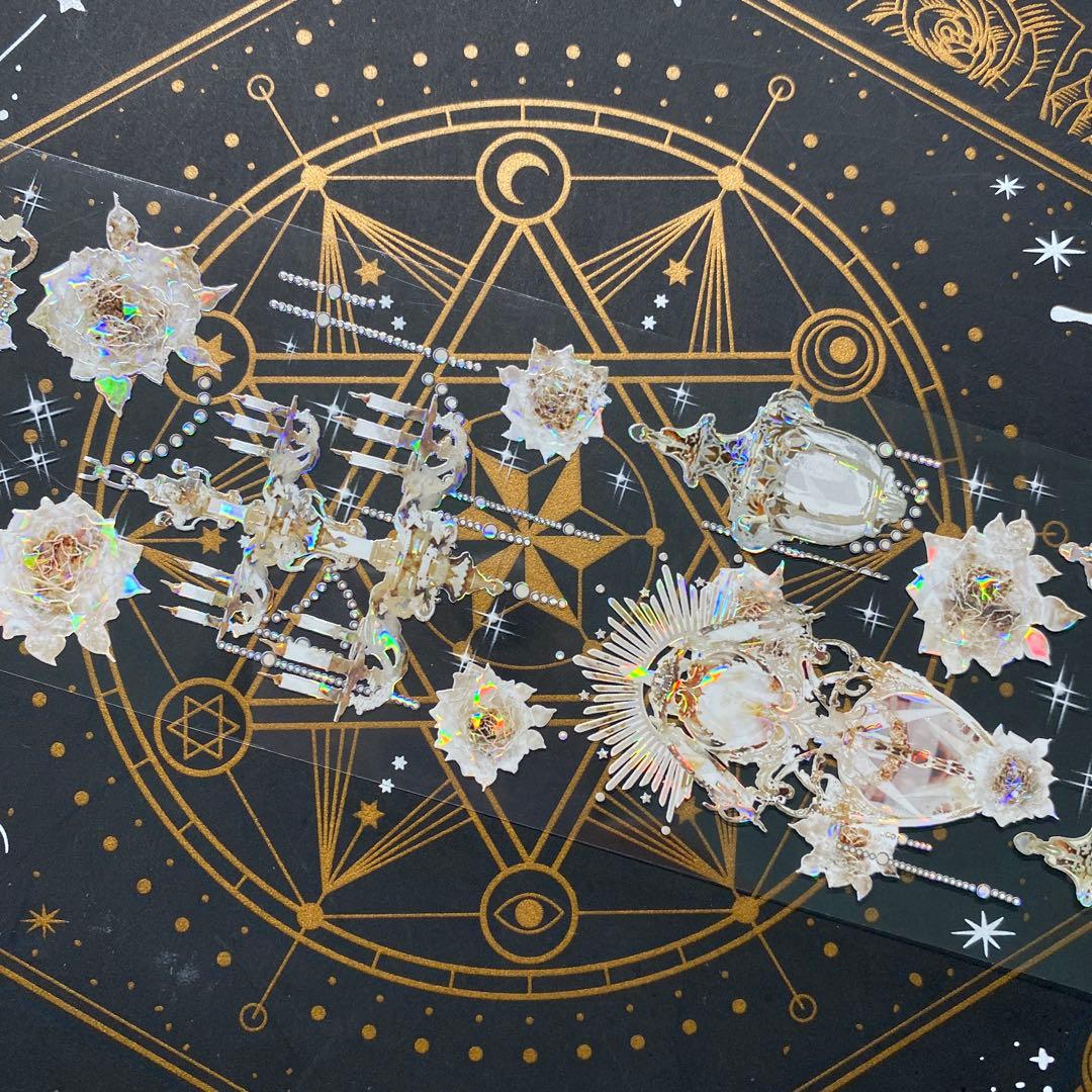 【9294】海外　マステ　中古巻　貝殻光マスキングテープ　装飾系