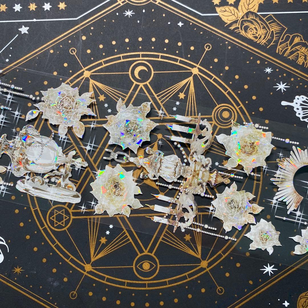 【9294】海外　マステ　中古巻　貝殻光マスキングテープ　装飾系