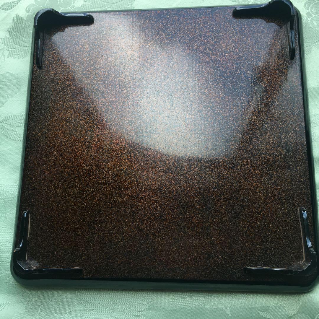 逸品　極上春の七草蒔絵　四方脚付膳　蓋付碗セット　A