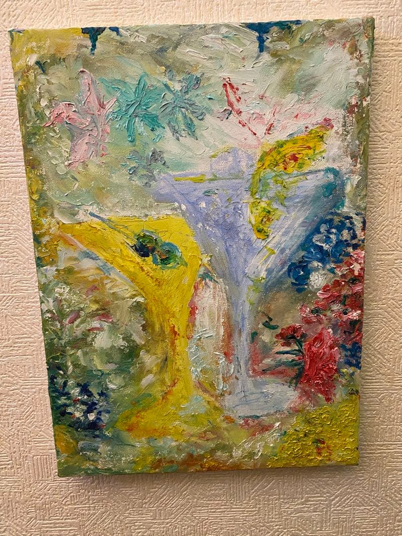 油彩画【garden party】 4号