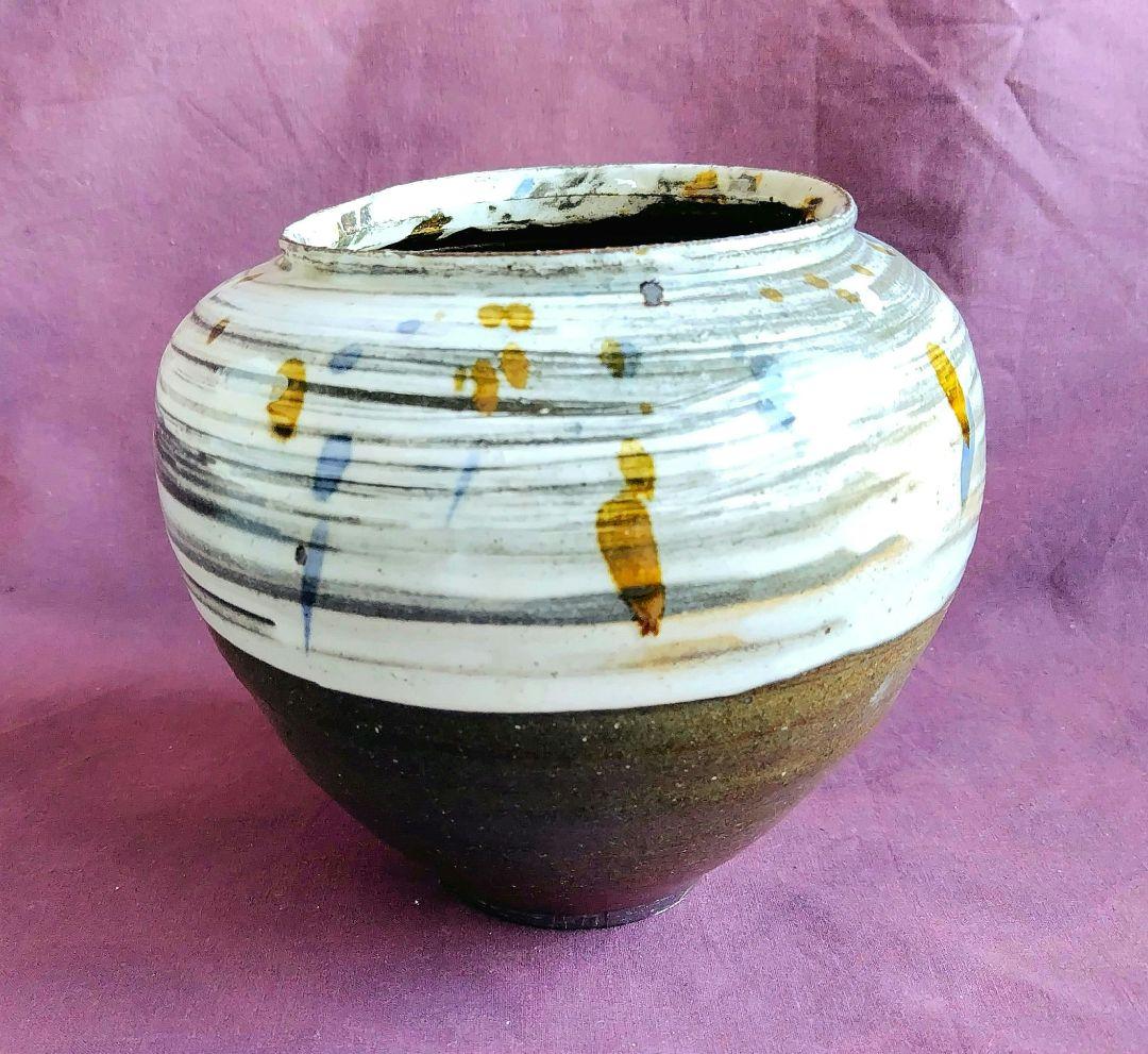 鉄彩化粧壺 (三上亮 作) 未使用 新品同様