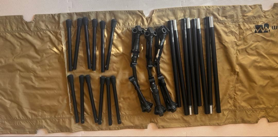 WAQ コット　2WAY フォールディングコット　タン