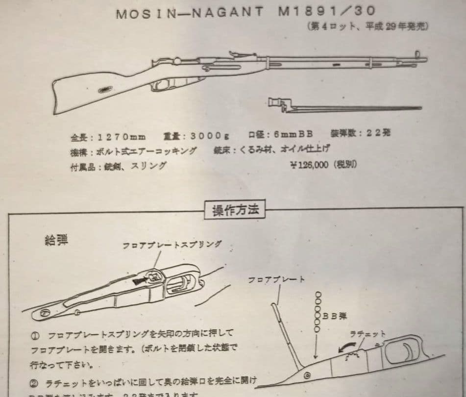 ❇️スゲー超激安最終値下げ☆モシンナガン☆ M1891/30☆ロシア銃★KTW