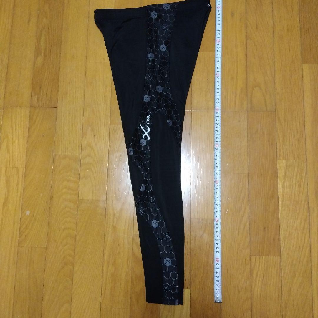CW-X ブラック トレーニングタイツ M ハニカム柄