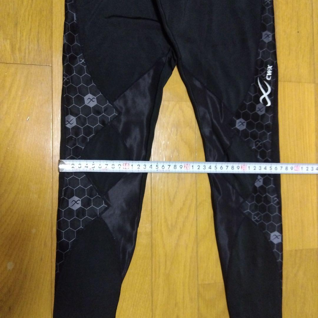 CW-X ブラック トレーニングタイツ M ハニカム柄