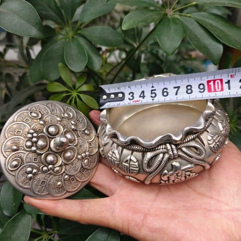 銅 細工 金銀満倉銭袋貯蔵タンク 工芸品 美術品 置物