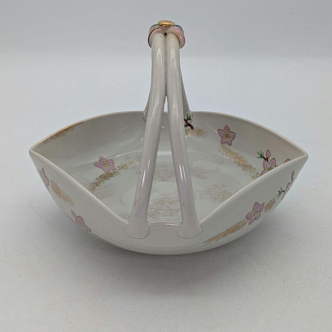 宮本翠浩 京焼 桃の絵手鉢 共箱合布 清水焼 食器 菓子器 菓子鉢 菓子皿 在銘