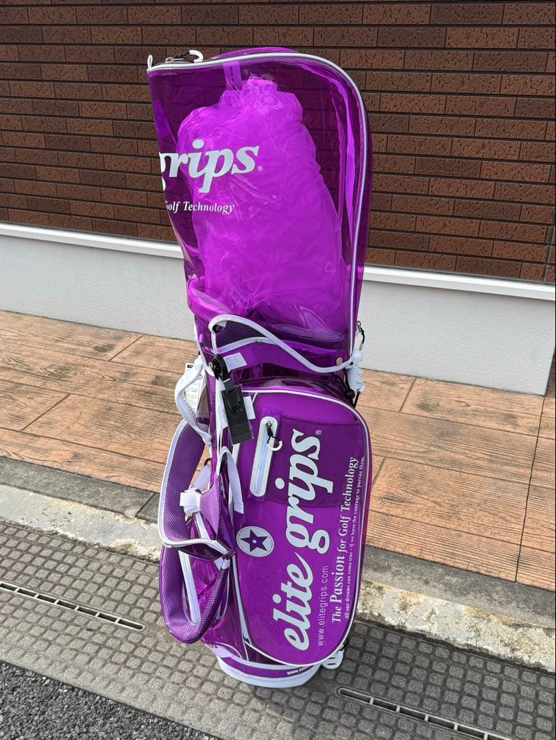 【新品】elite grips エリートグリップ キャディバッグ パープル
