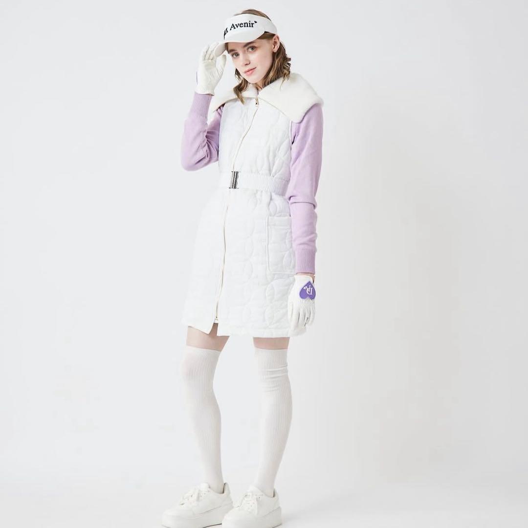 新品⭐︎Doux Avenir ファー付 中綿キルティング ダウン ワンピース