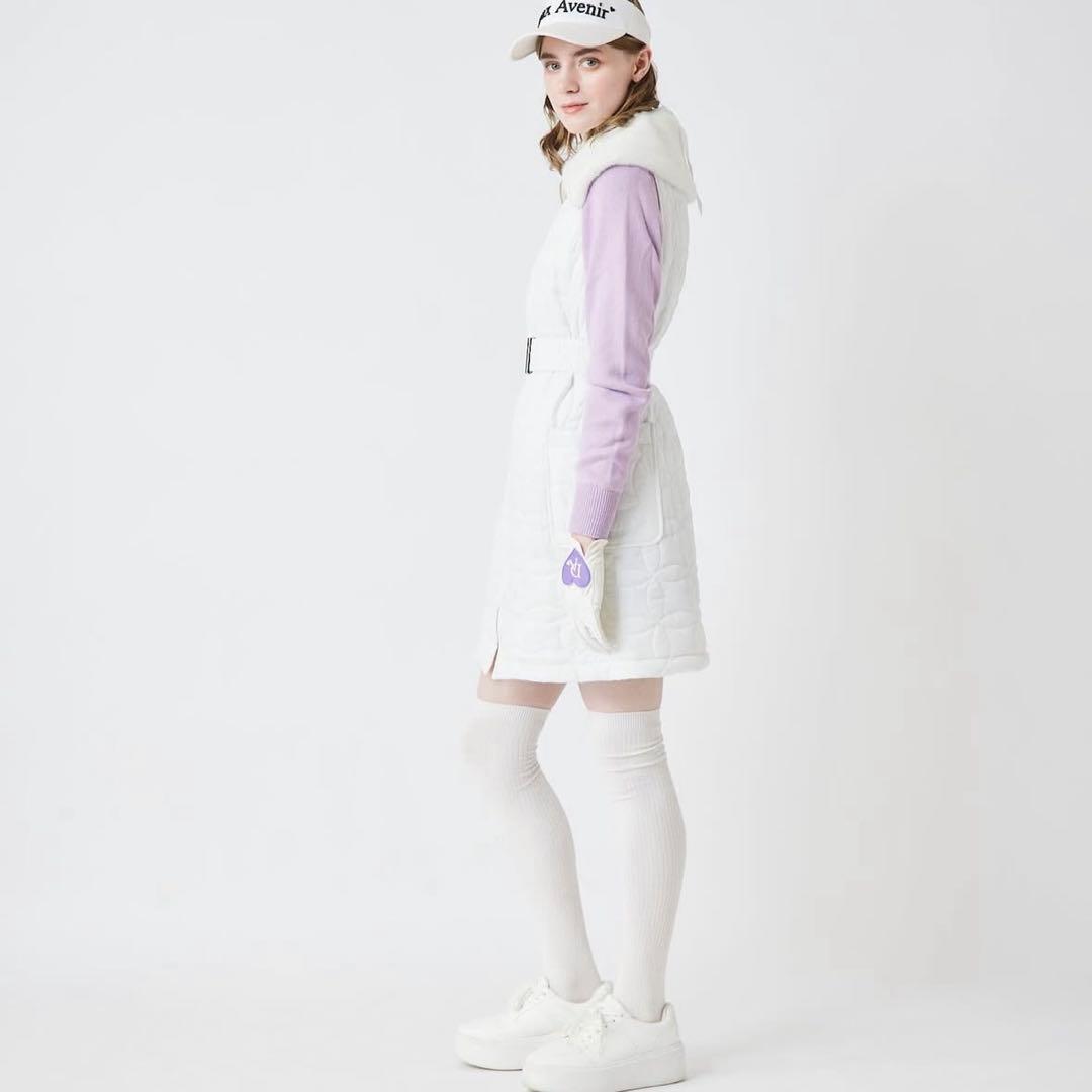 新品⭐︎Doux Avenir ファー付 中綿キルティング ダウン ワンピース