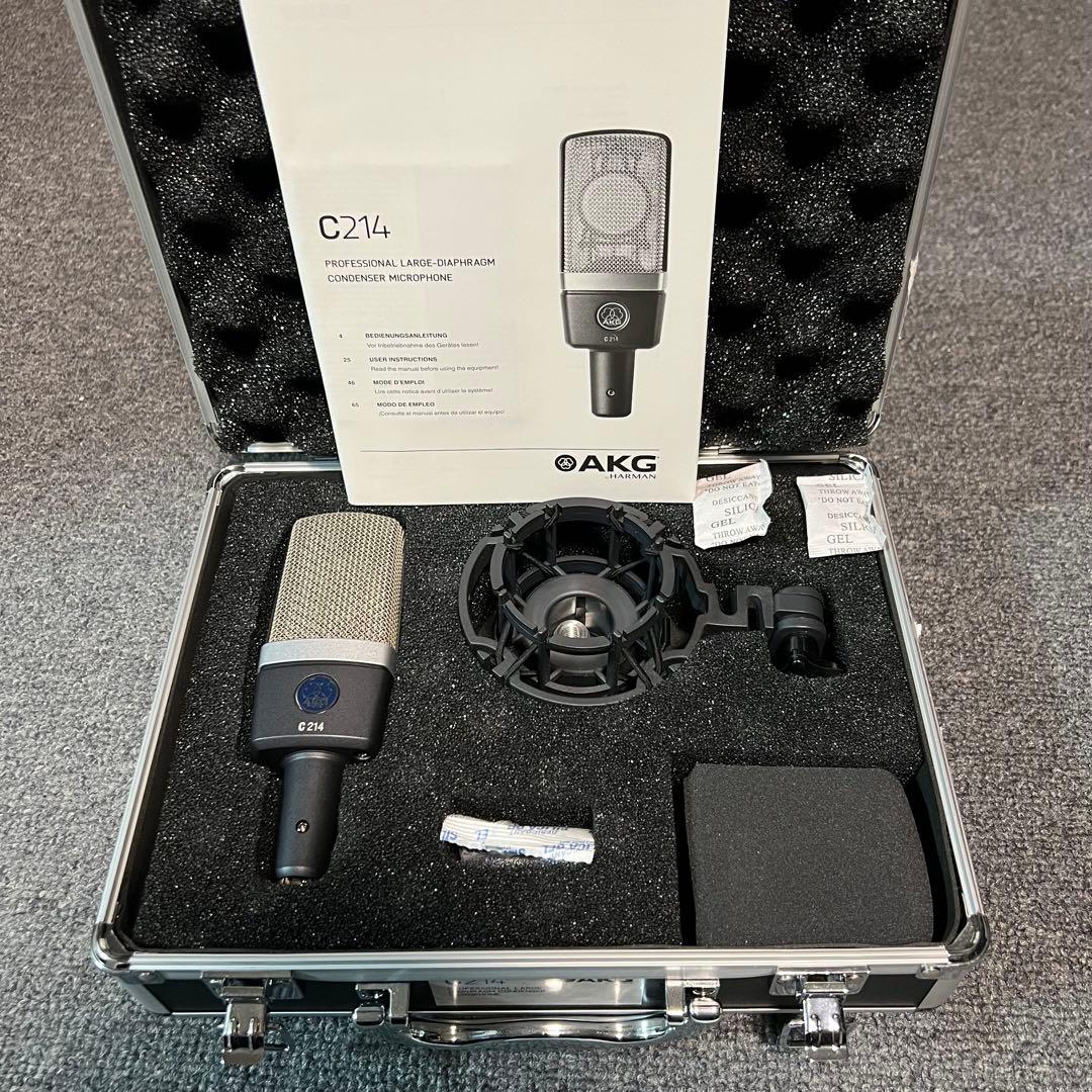 【極美品】AKG C214 コンデンサーマイク 完動品（国内正規品）